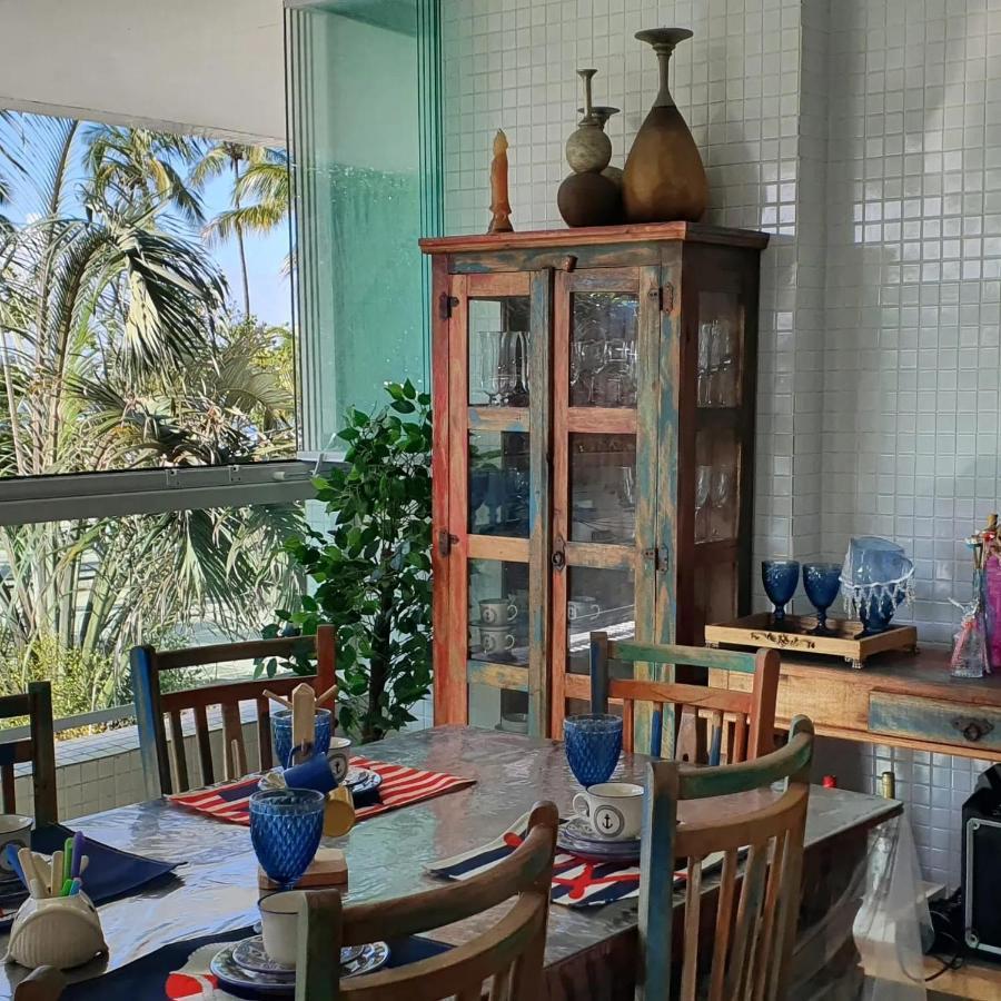 Exclusiva Varanda pé na areia Pitangueiras Guarujá Esterno foto